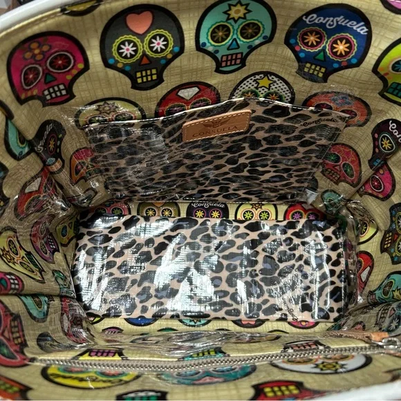 ❌SOLD❌Consuela Sunset Camo Legacy Classic Tote with Sugar Skull Accents - Picture 7 of 14